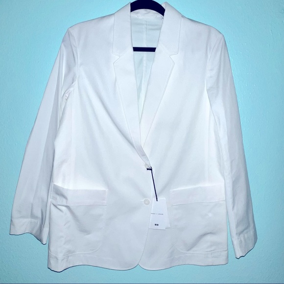 Uniqlo Lemaire collaboration Japanese L women’s white blazer NWT - Picture 2 of 9